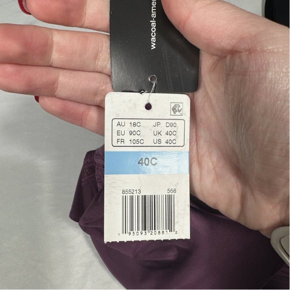 NWT $70 Wacoal [ 40C ]‎ Perfect Primer Underwire Bra in Italian Plum Purple - Picture 10 of 10